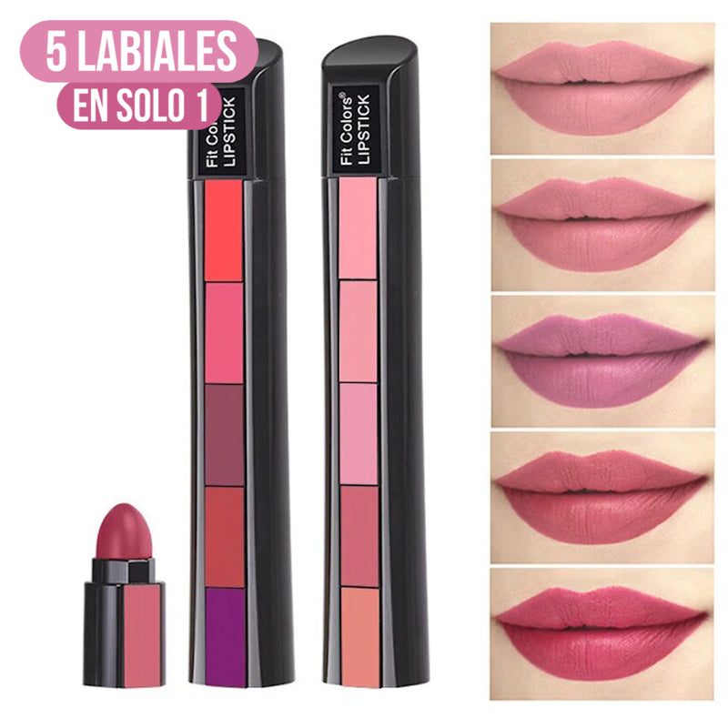 PACK 2 LABIALES LIPSTICK 5 EN 1 - ORIGINAL